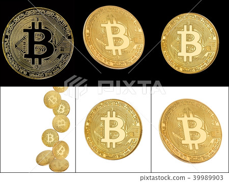 Studio shot of a collection of bitcoin. 39989903