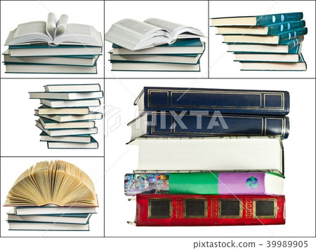 set of different books images on white background 39989905