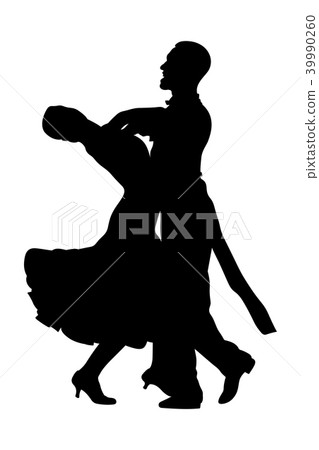 pair dancers man and woman 39990260