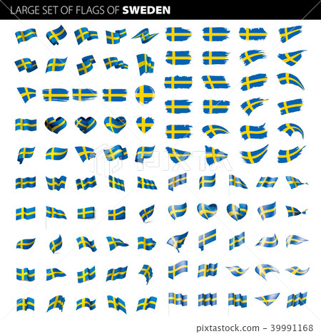 Sweden flag, vector illustration Sweden flag, vector illustration 39991168