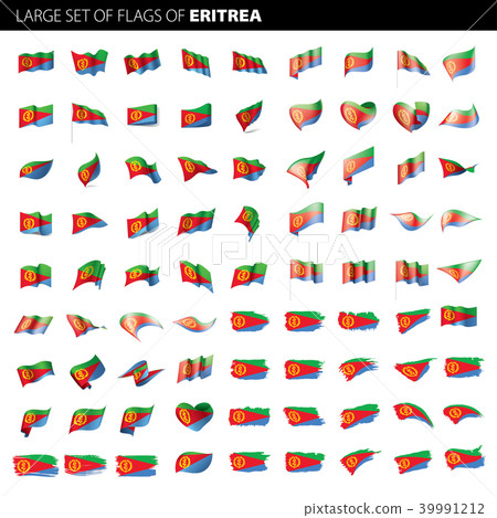 Eritrea flag, vector illustration Eritrea flag, vector illustration 39991212
