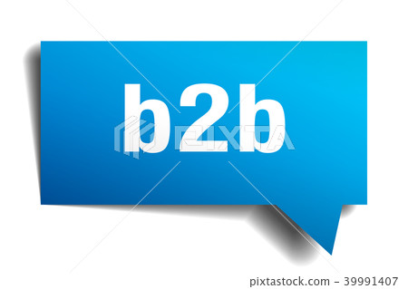 b2b blue 3d speech bubble 39991407