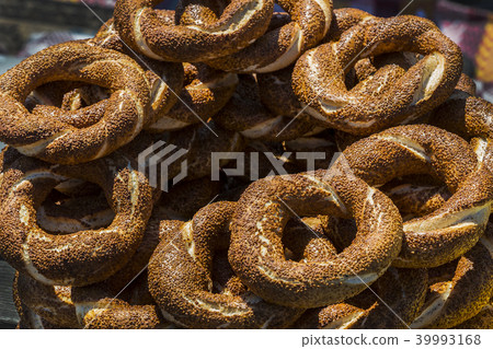 Background from the traditional Turkish bagel simi 39993168
