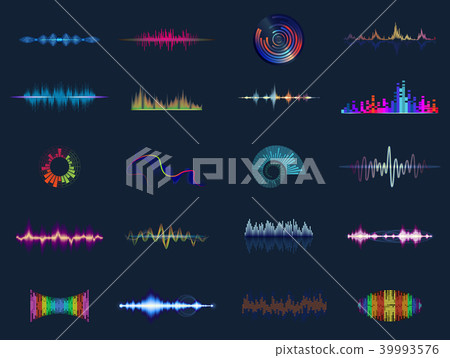 Sound waves or acoustic music equalizer 39993576