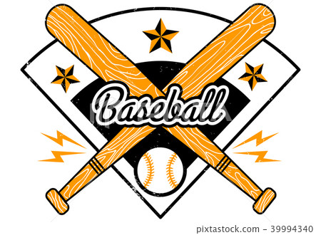 Vintage vector emblem for baseball. Vintage vector emblem for baseball. 39994340