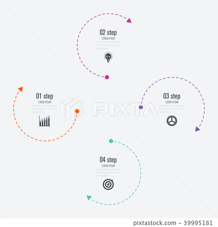 Infographics template 4 options with circle Infographics template 4 options with circle 39995181
