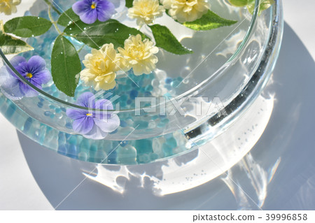 浮動花黃色玫瑰玻璃 39996858