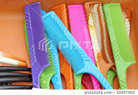 coloredful comb at the market coloredful comb at the market 39997060