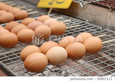 grilled egg at street food grilled egg at street food 39997121