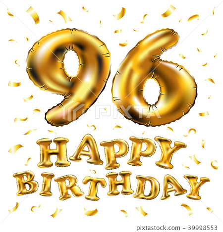 vector happy birthday 96 celebration gold balloons vector happy birthday 96 celebration gold balloons 39998553