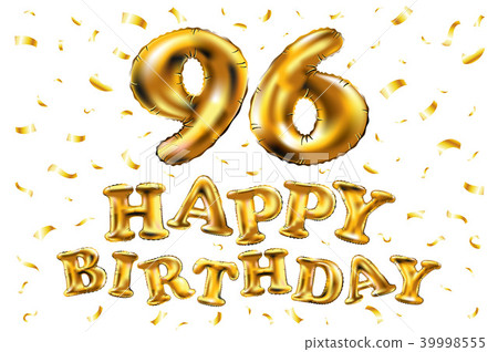 vector happy birthday 96 celebration gold balloons vector happy birthday 96 celebration gold balloons 39998555
