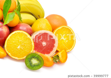 Set of fruits isolated on white background. Set of fruits isolated on white background. 39999777