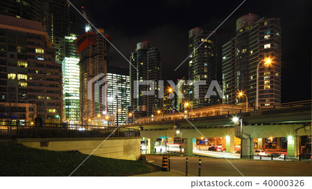 Night view of Toronto downtown streets Night view of Toronto downtown streets 40000326