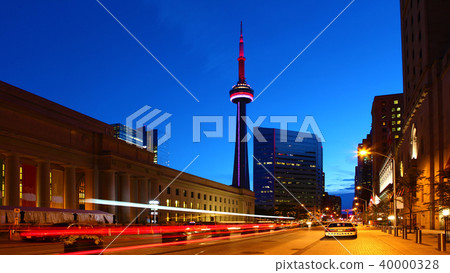 Downtown Toronto, Canada at dusk 40000328