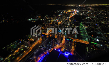 Aerial of Toronto, Canada at night 40000345
