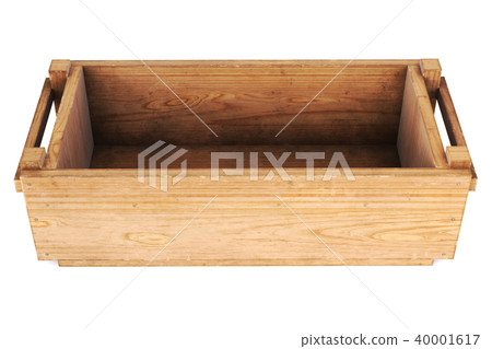 wooden box isolated on white background. wooden box isolated on white background. 40001617