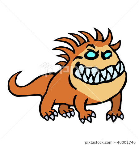 Cartoon big dog from hell. Vector illustration 40001746