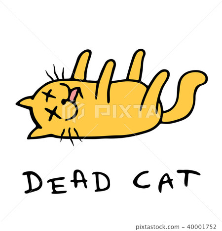 Cartoon cat lost consciousness. Vector Cartoon cat lost consciousness. Vector 40001752