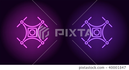 Neon drone in purple and violet color 40001847