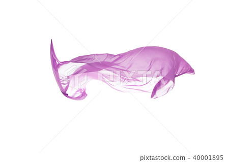 flying fabric separated on white background. 40001895