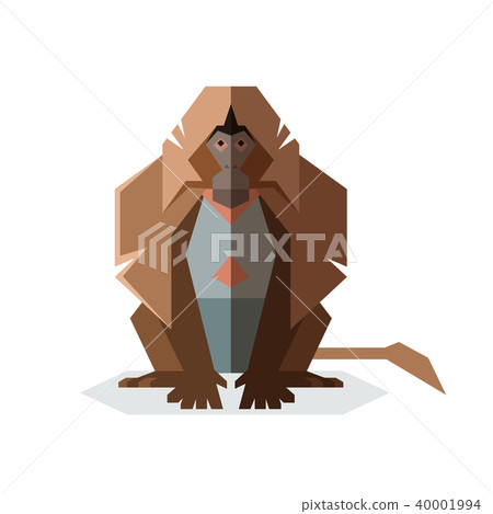 Flat geometric Gelada 40001994