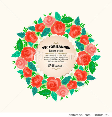 Floral frame design Floral frame design 40004939