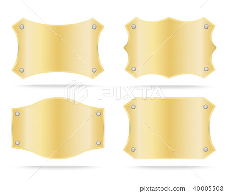 Gold label metal or Metallic gold name plate set Gold label metal or Metallic gold name plate set 40005508