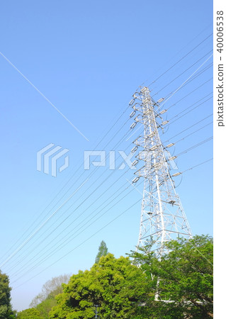 Fresh green and steel tower Fresh green and steel tower 40006538