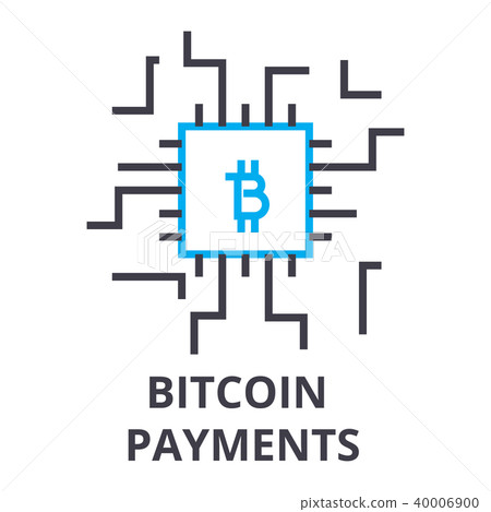 bitcoin payments thin line icon, sign, symbol, illustation, linear concept, vector bitcoin payments thin line icon, sign, symbol, illustation, linear concept, vector 40006900