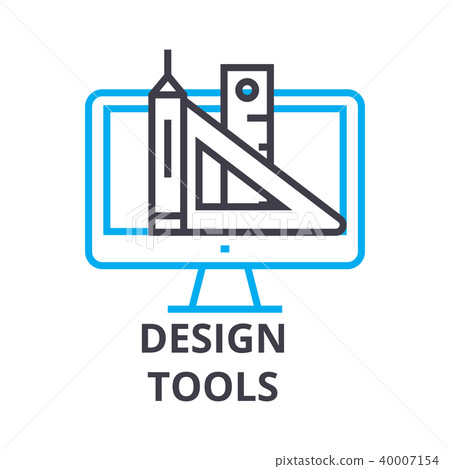 design tools thin line icon, sign, symbol,...-插圖素材 [40007154] - PIXTA圖庫