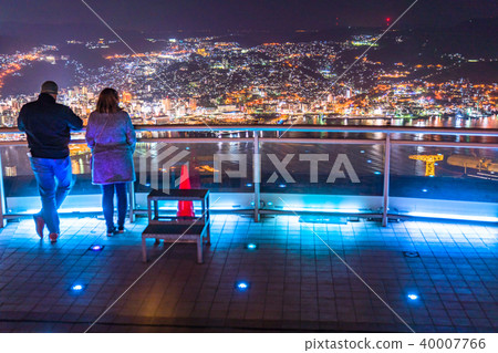 "Nagasaki Prefecture" Night view of Mt. Inasa, Japan's three major night views "Nagasaki Prefecture" Night view of Mt. Inasa, Japan's three major night views 40007766