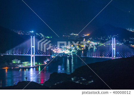 "Nagasaki Prefecture" Night view of Mt. Inasa, Japan's three major night views 40008012