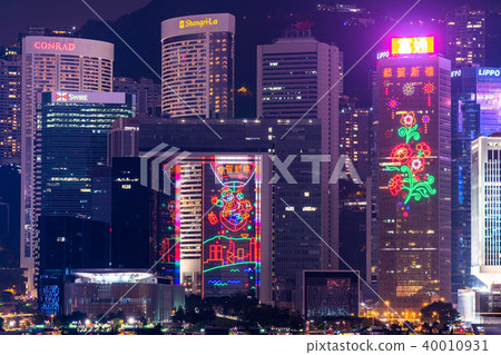 << Hong Kong >> Night view of Hong Kong 40010931