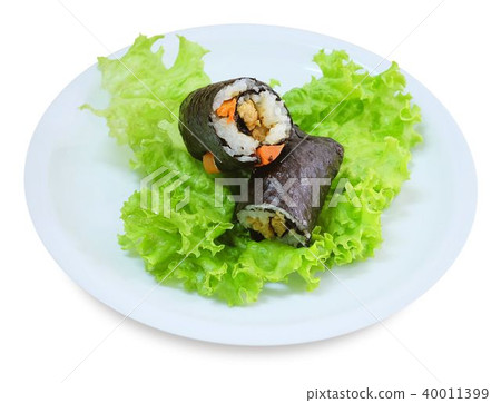 Japanese Rice Maki Sushi Roll Stuff with Tofu and Japanese Rice Maki Sushi Roll Stuff with Tofu and 40011399