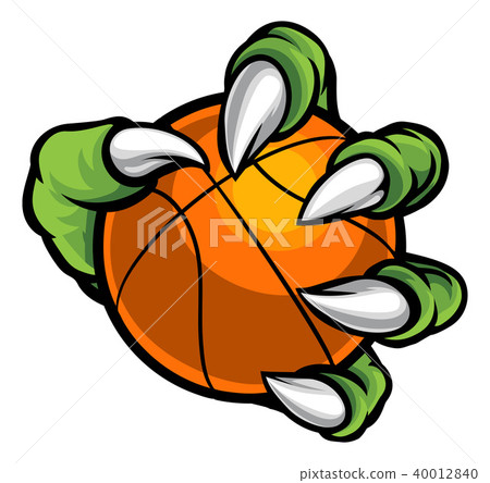 Monster or animal claw holding Basketball Ball 40012840