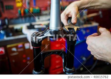 Image of workshop for fixing bicycle. Image of workshop for fixing bicycle. 40015762