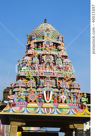 Colorful Gopuram, Sarangapani Temple  40015897