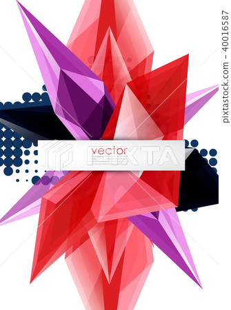 Colorful blooming crystals vector abstract background Colorful blooming crystals vector abstract background 40016587