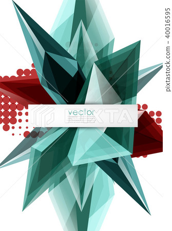 Colorful blooming crystals vector abstract background Colorful blooming crystals vector abstract background 40016595