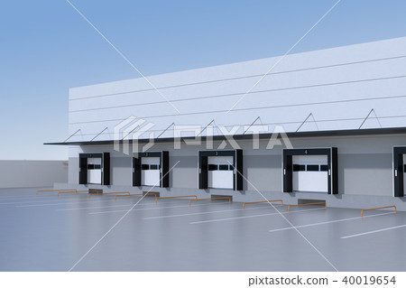 配送中心卡車終端的圖像 40019654