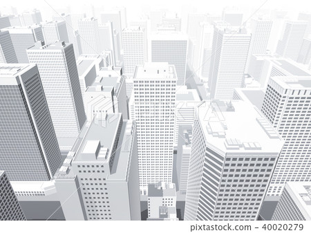 Buildings city overview Perth white - Stock Illustration [40020279] - PIXTA