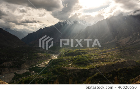 Hunza Valley Landscape in Pakistan 40020550