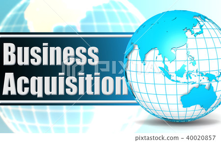Business acquisition with sphere globe 40020857