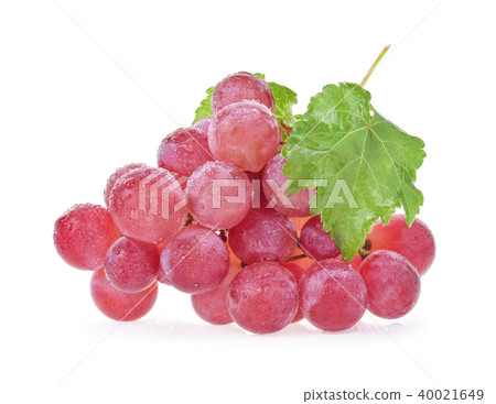 Ripe red wet grape with drops. Ripe red wet grape with drops. 40021649