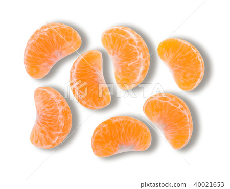Top view of Tangerine isolated on white background Top view of Tangerine isolated on white background 40021653