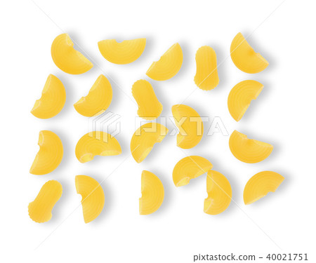 macaroni pasta isolated on white background 40021751