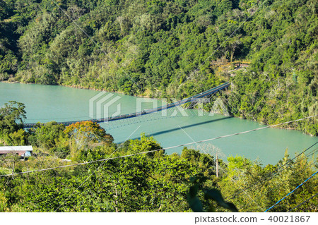 Taiwan, Taoyuan, revitalization village, Shingu exit suspension bridge, water storage 40021867