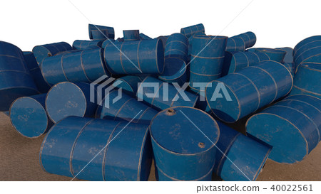 Old metal blue barres. 3D render. Old metal blue barres. 3D render. 40022561