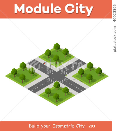 Isometric 3D set park - Stock Illustration [40023596] - PIXTA