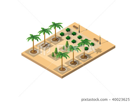 Isometric 3D park - Stock Illustration [40023625] - PIXTA